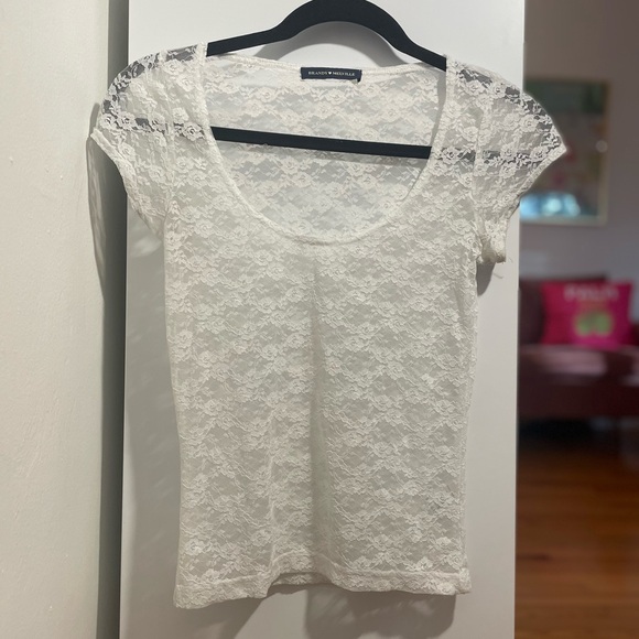 Brandy Melville Tops - Brandy Melville White Lace Top